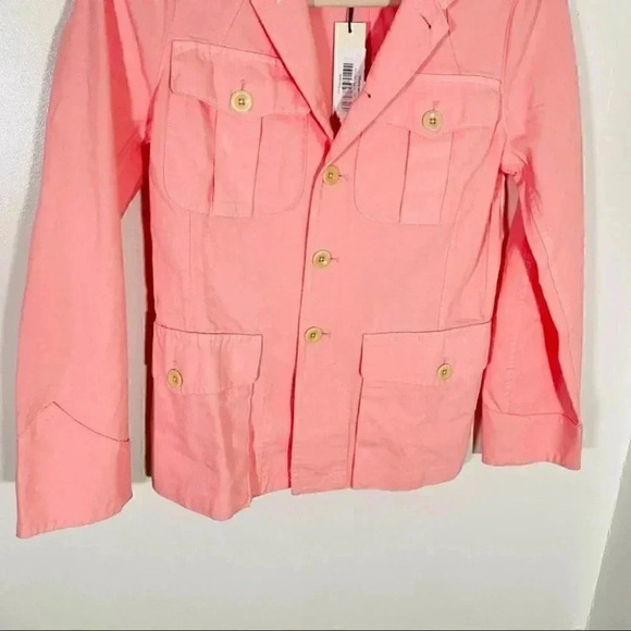 NWT Alex Mill Officer Cotton Jacket in Pastel Pink Button Front - Picture 6 of 9